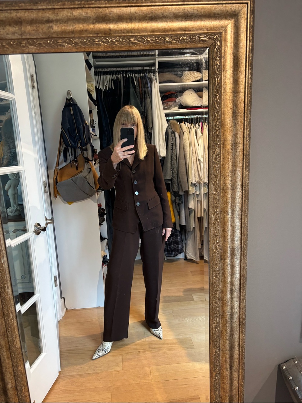 Barami Couture Chocolate Brown Women's Tailored Blazer and Pants Set